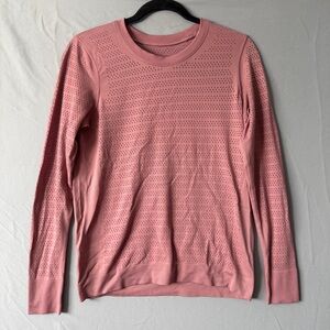Lululemon Womens Breeze By Long Sleeve Top 8 Quicksand Yoga Workout Fitness READ
